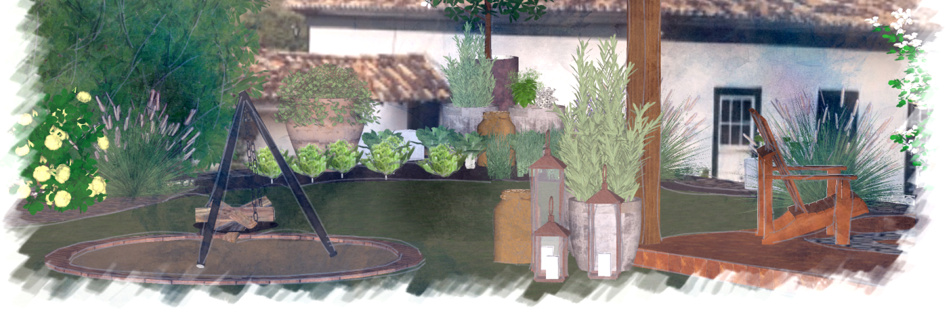 Projeto paisagístico da vinícola Mil Vidas